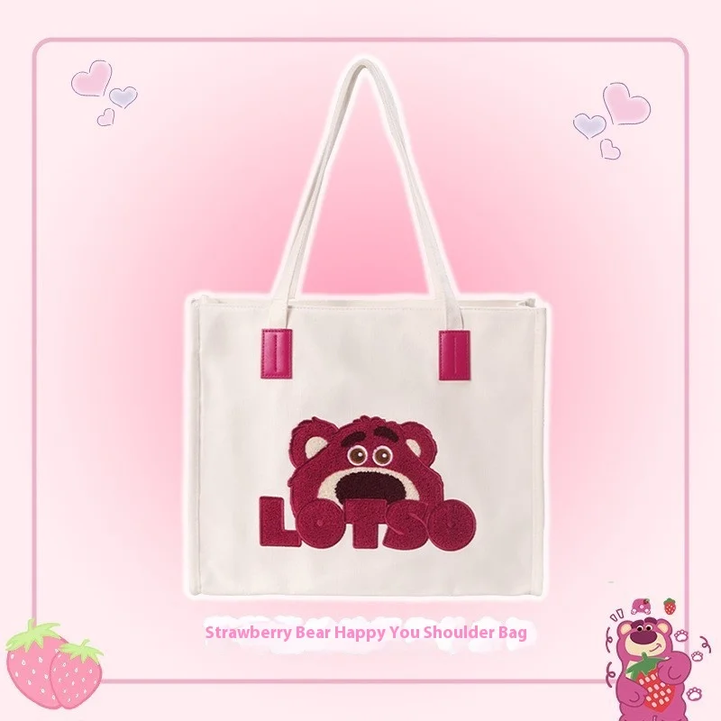 Lotso Stitch bolso de hombro de gran capacidad Kawaii Otoño/Invierno nuevo Stitch Winnie Bears bolso de viaje de felpa lindo cumpleaños práctico