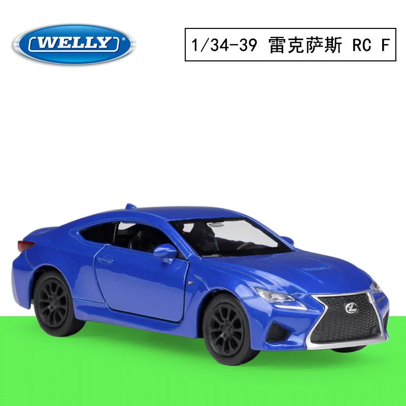 

Модель автомобиля WELLY 1:38 Lexus RC F из сплава для мальчиков, классная модель детской модели, праздничные забавные подарки на день рождения 14 + лет