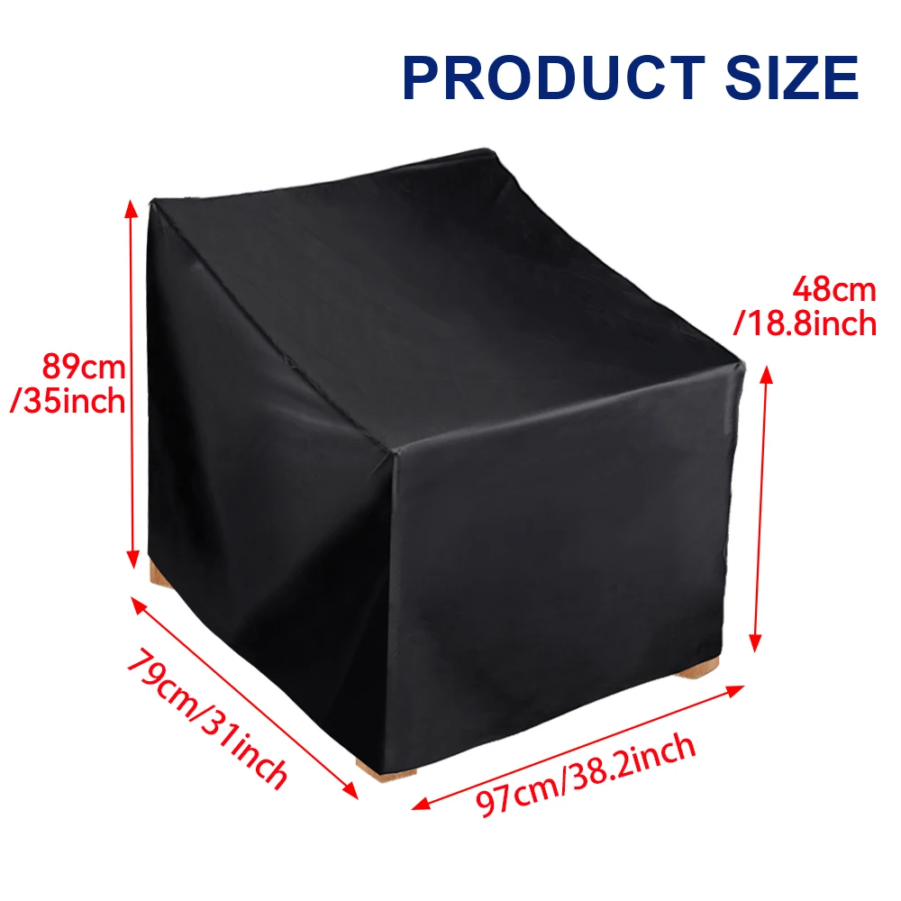 97x79x89/48cm Stacked Chair Dust Cover Outdoor Garden Patio Furniture Protector Cover Waterproof Dustproof Chaircover for Chair