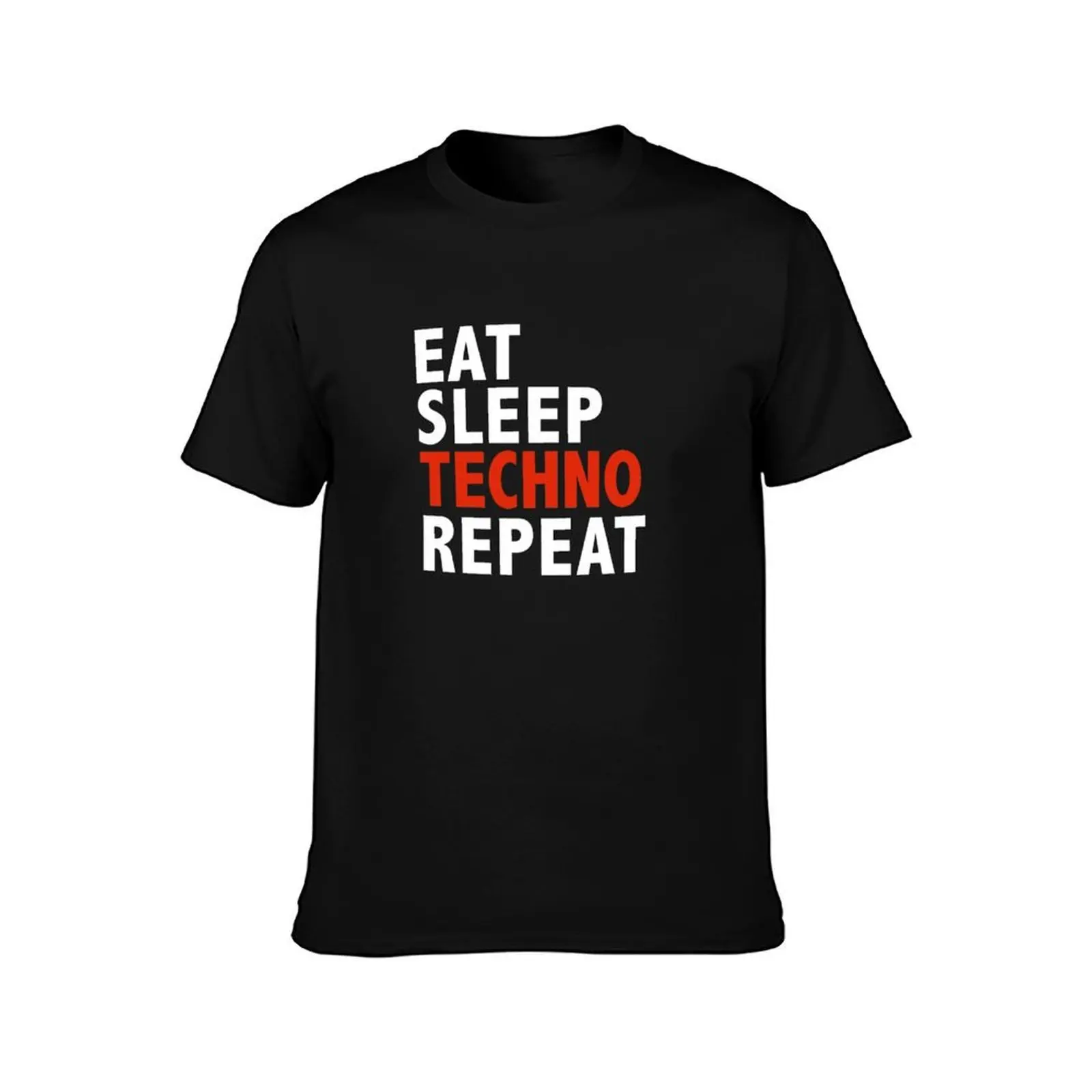 Eat Sleep Techno Music Electronic Dance Music T-Shirt Casual Daily Graphic Tee T-Shirt