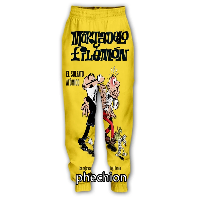 phechion New Fashion Men/Women Mortadelo y Filemon 3D Print Casual Pants Novelty Streetwear Men Loose Sporting Trousers Q51