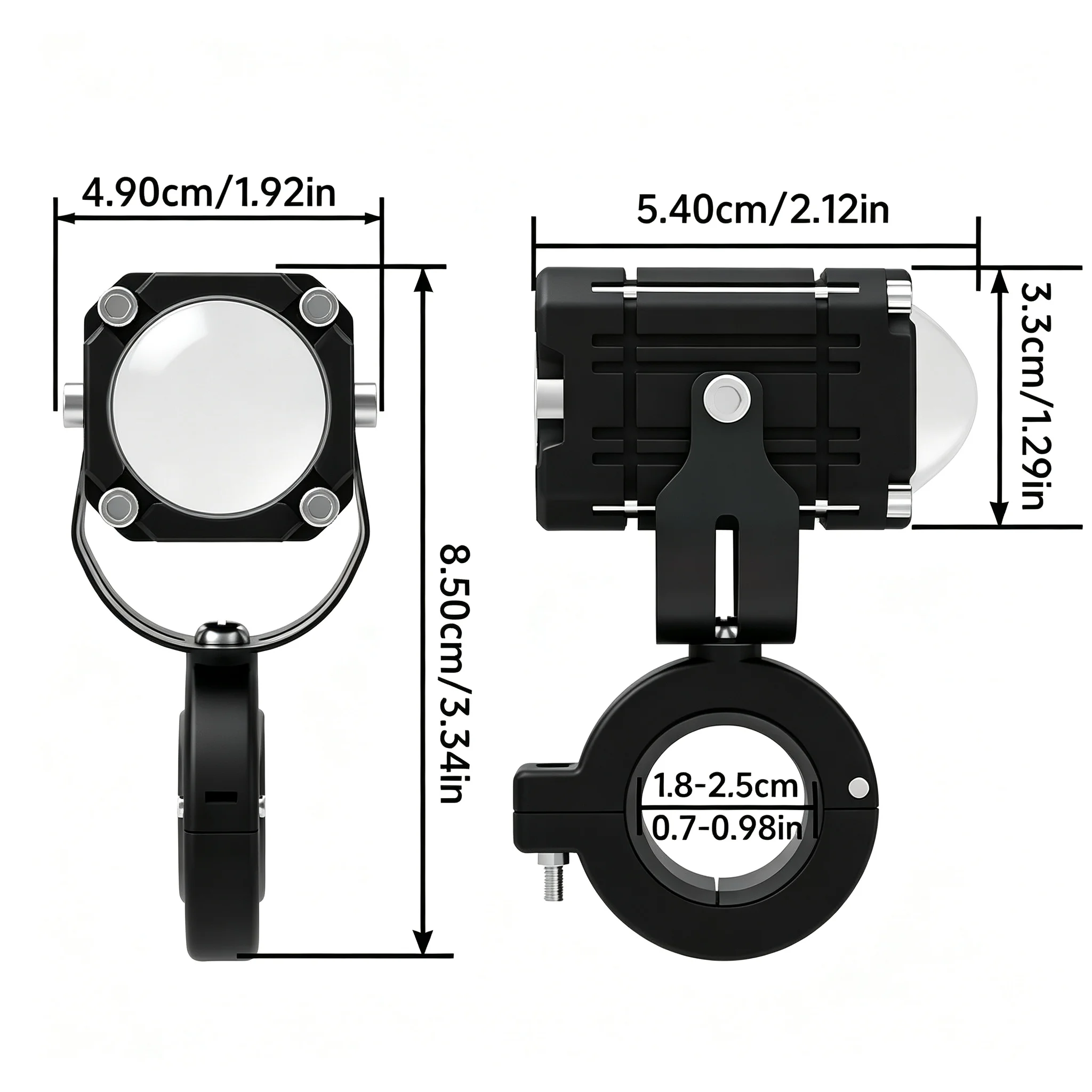 Heyword Motorcycle Headlight Fog Lights Super Bright Abgle Eyes Spotlights Universal Moto Auxiliary  Mini LED Driving Lamp