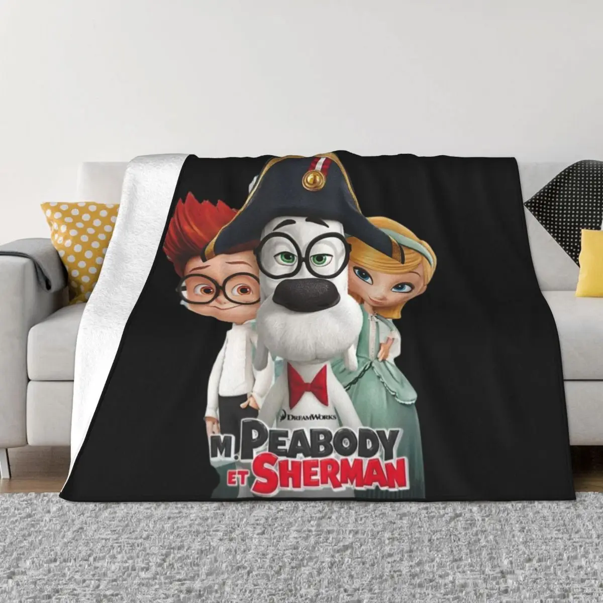 Mr Peabody And Sherman Throw Blanket Winter beds christmas gifts Blankets