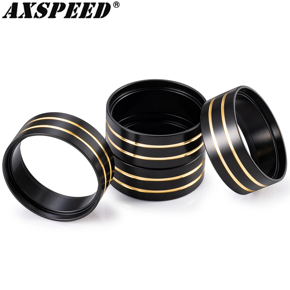AXSPEED 4Pcs 1.3Inch Brass Internal Beadlock Ring Weighted Clamp Ring Fit 1.3
