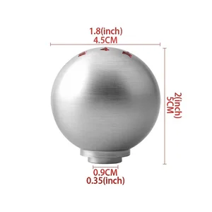 Aluminum Shift Gear Knob to Honda, Matte Ball Shape, 5 or 6 Speed, Fit for Civic, City, FD2, FN2, EP3, Type R, DC2, DC5, M10 x 1.5 8 Main Sales Civic Exchange Handle - №1