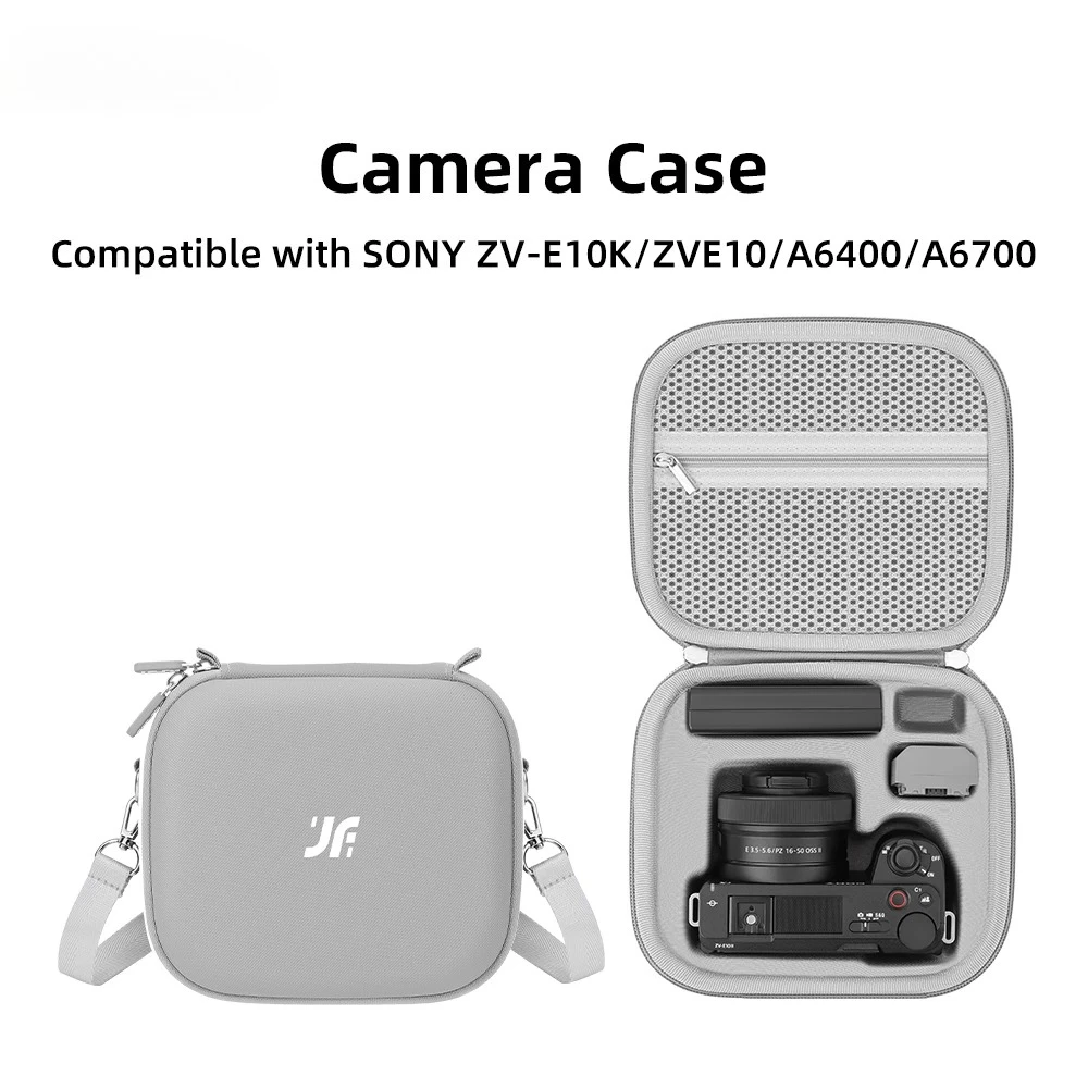 

Camera Storage Case PU Bag Compatible with ZV-E10K/ZVE10/ZV10 II/A6400/A6700 Mirrorless Camera with Lenses Kit (Case Only)