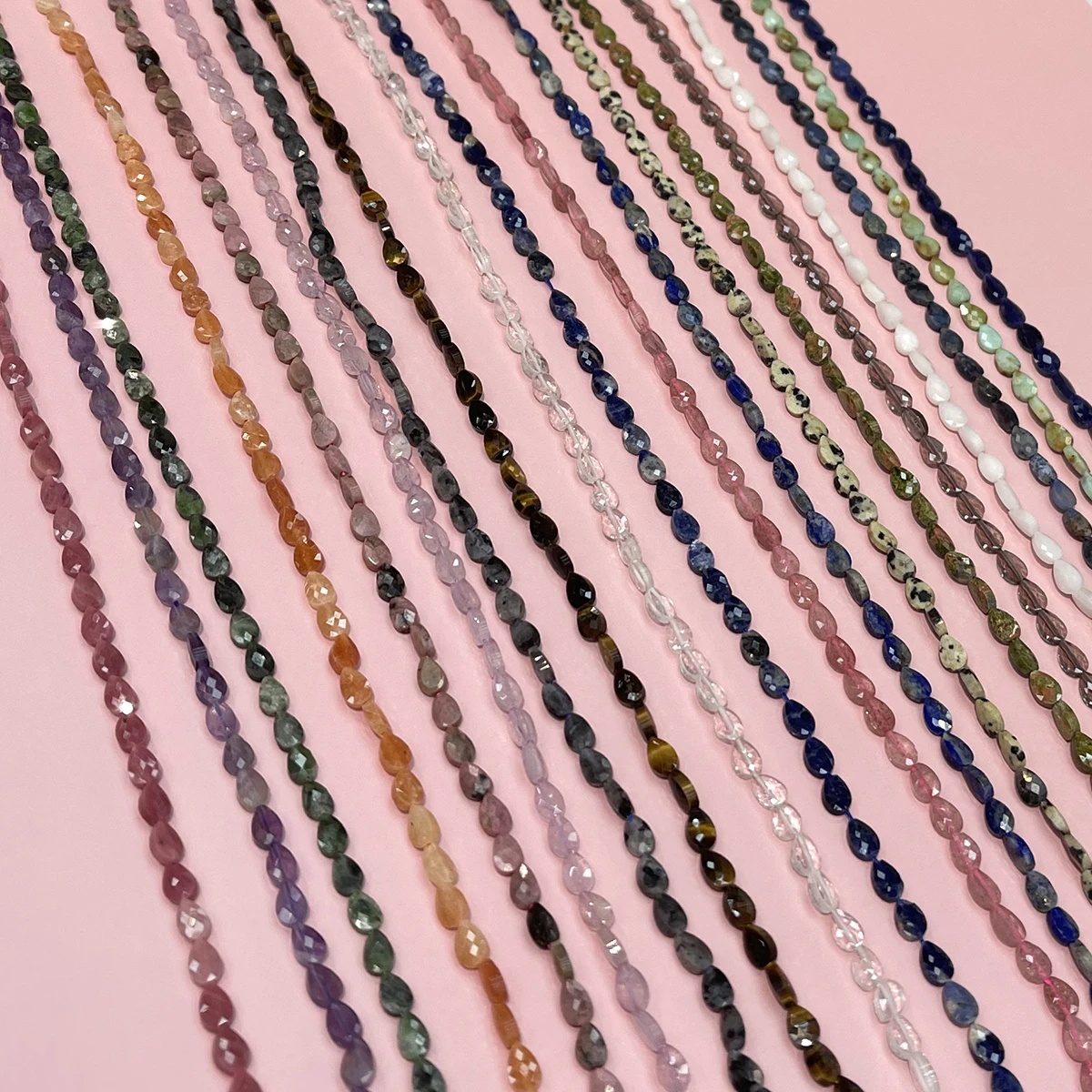 DIY Facettierte Perlen, natürliche Amethystperlen, 3x5 mm, zum Basteln von Schmuck, DIY-Halsketten, Armbändern, Ketten und Ohrringen. – Detail 6