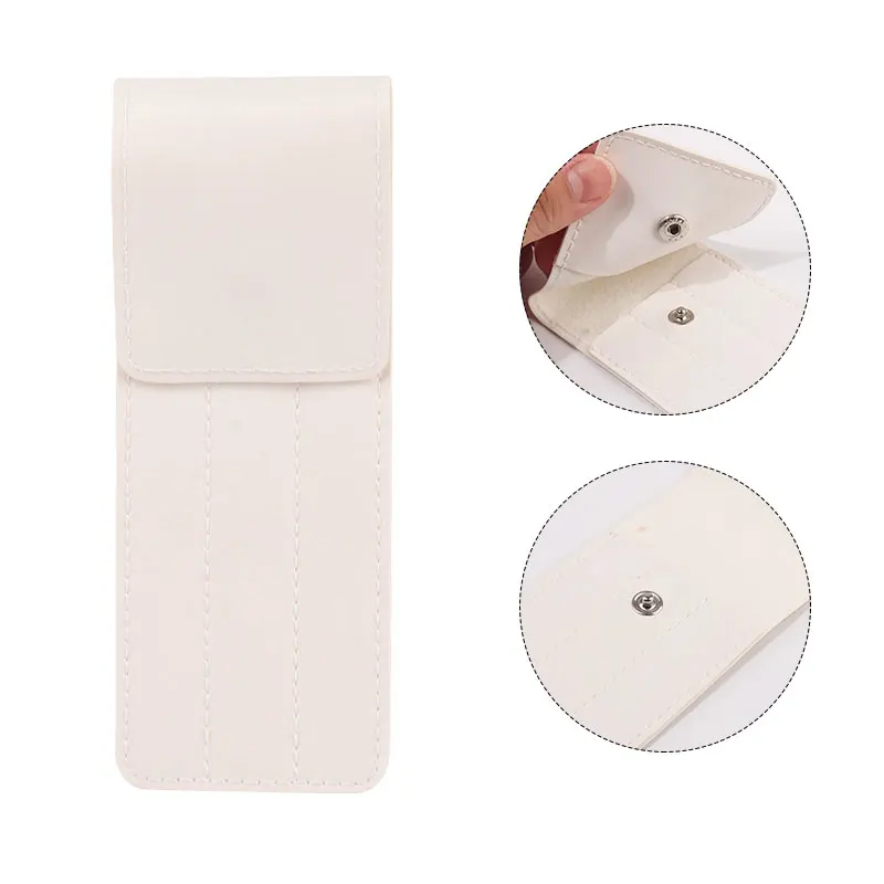 PUレザー製ピンセット保護カバー、安全レザーカバープロテクター、まつげエクステツール、眉毛用ピンセットキャップ