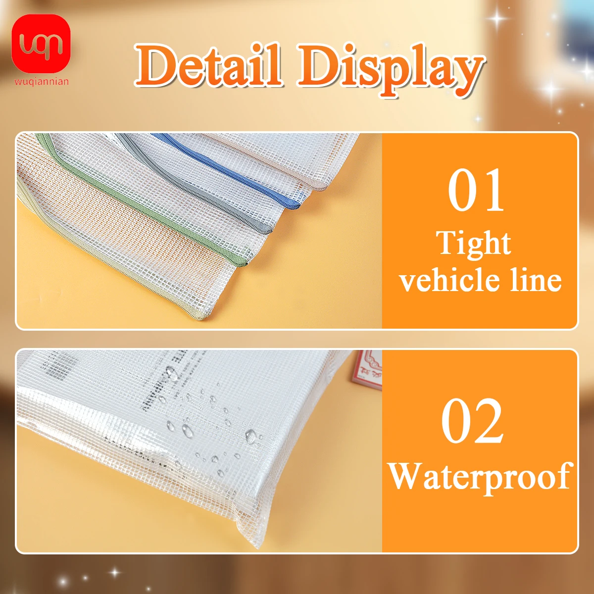 5 pezzi nuovo tipo borsa a griglia portatile borsa di stoccaggio A4 cartella in rete con cerniera cartella per strisce reattive trasparente di grande capacità ufficio