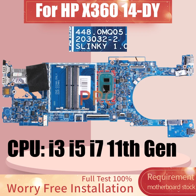 Imagem -02 - Laptop Motherboard para hp X360 14-dy Notebook Mainboard 2030322 I31125g4 I5-1135g7 I7-1165g7 M45749601 M76626-601