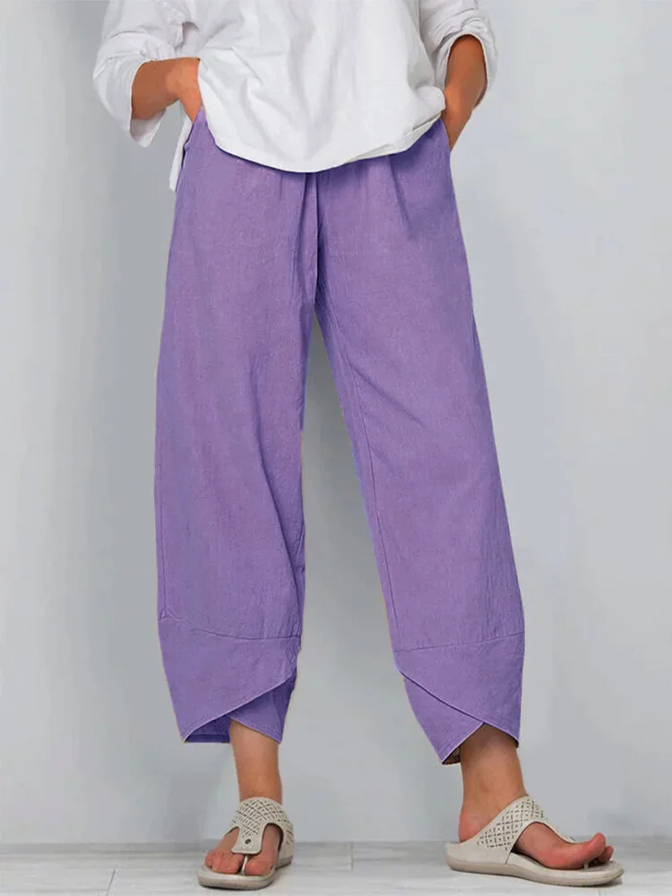 

Autumn Cotton Women's Pants Y2K Black Drawstring Elastic Waist Casual Pants Female Loose Fashion Elegant Ladies Bottom