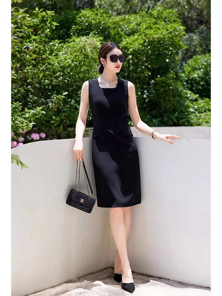 

Ele Slim High Bla Dr Ningxia Interci U-Neline Waist Cinched Acetate Dr Ci Commute Suitable H-ape Gown