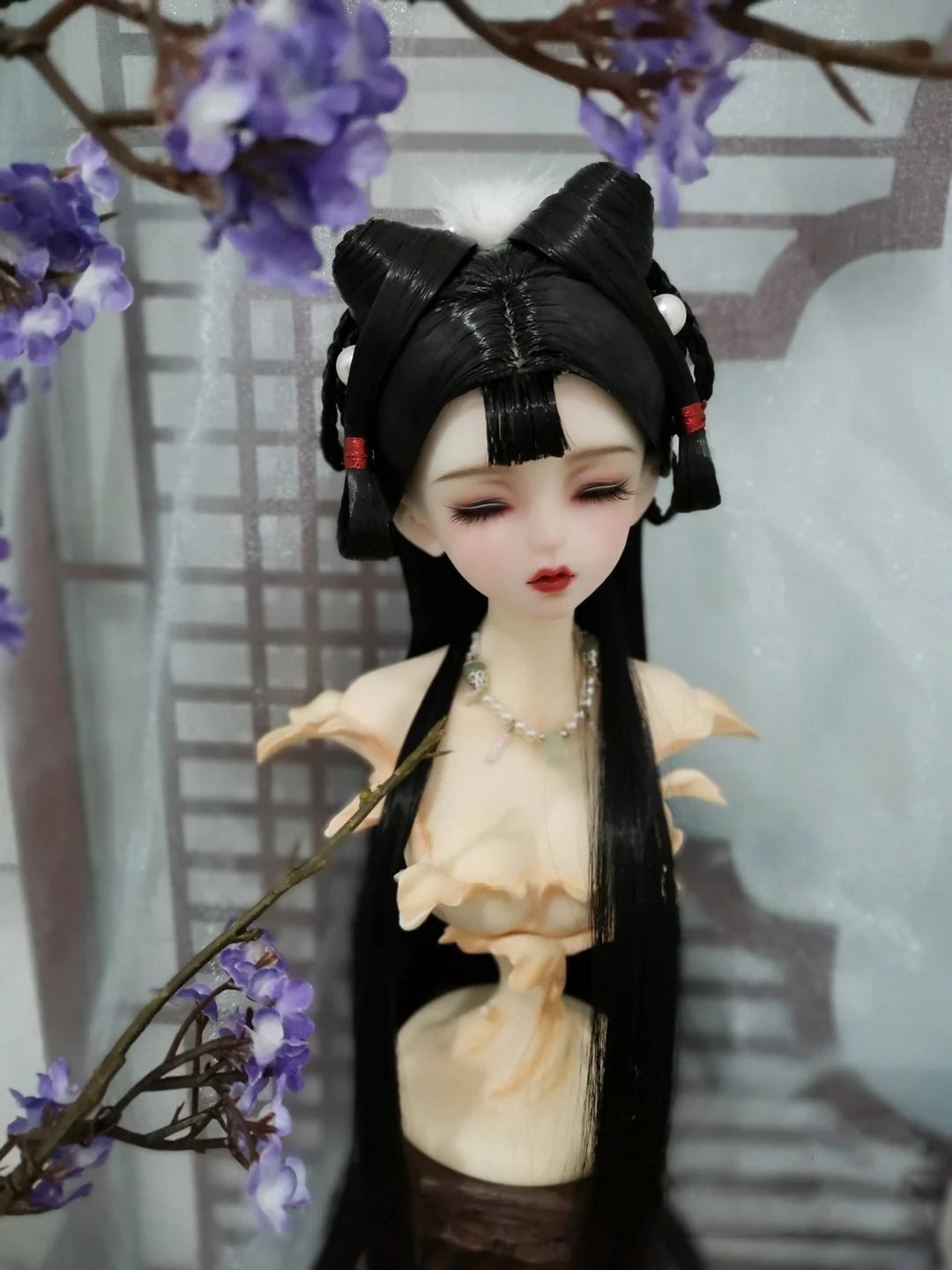 1/6 1/4 1/3 BJD Ancient Costume Wig Doll Accessories Hanfu Styling Hair Retro Wigs For BJD/SD YOSD MSD SD13 Big Girl SSDF C1662