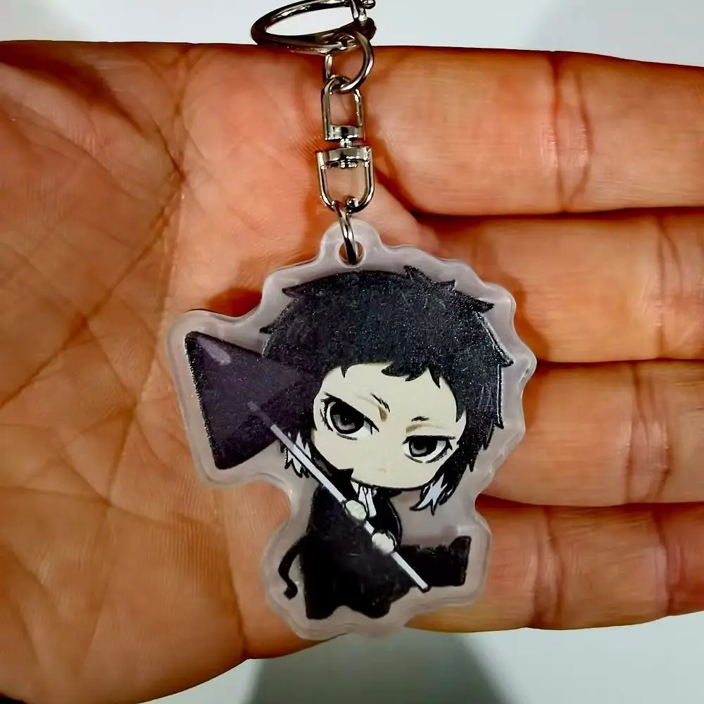 Anime Bungou Streunende Hunde Arcylic Schlüsselbund Atsushi Nakajima Dazai Blume Schlüssel Kette Frauen Männer Zubehör Tasche Anhänger Chaveio Geschenke – Detail 6