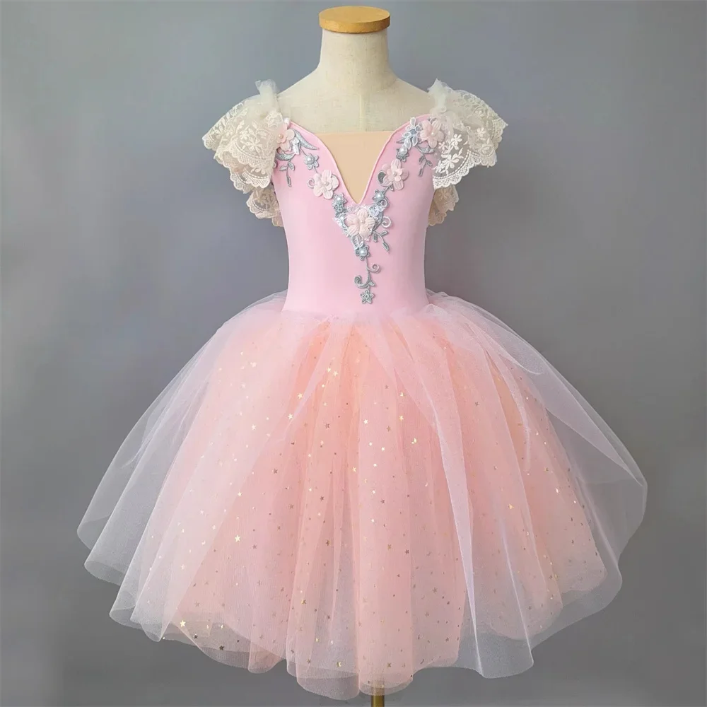

Girl Ballet Leotards Girls Casual Dresses Vestidos Baby Outfit Robe Fille Stage Ballet Dress Tutu Summer Ballerine Kids Clothes