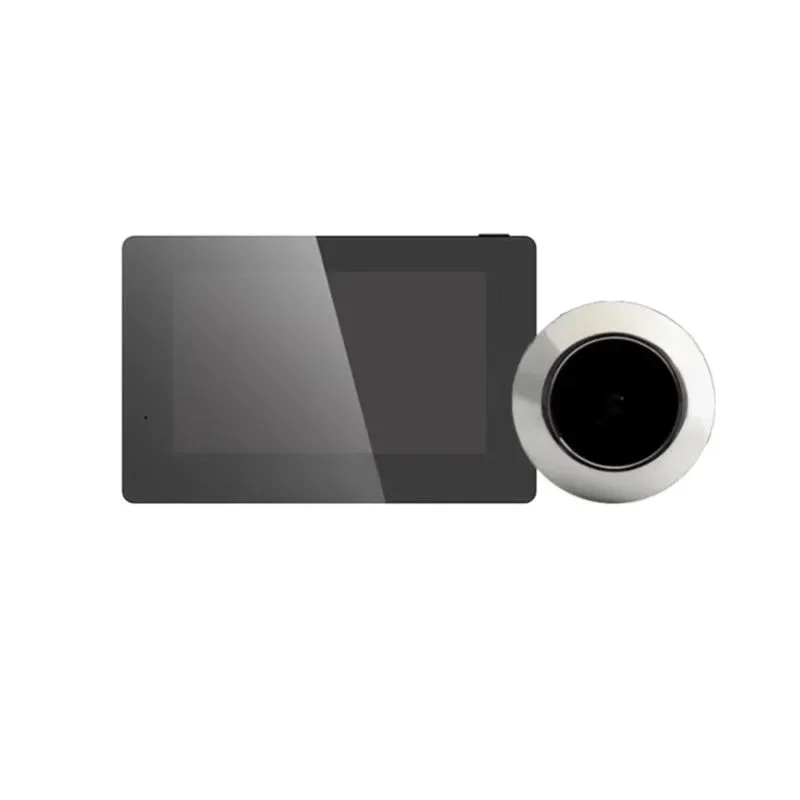 

4,3-дюймовый дверной глазок, камера дверного звонка 145 ° Умная электронная дверная камера «кошачий глаз» с ЖК-дисплеем, 100 Вт, наружный монитор