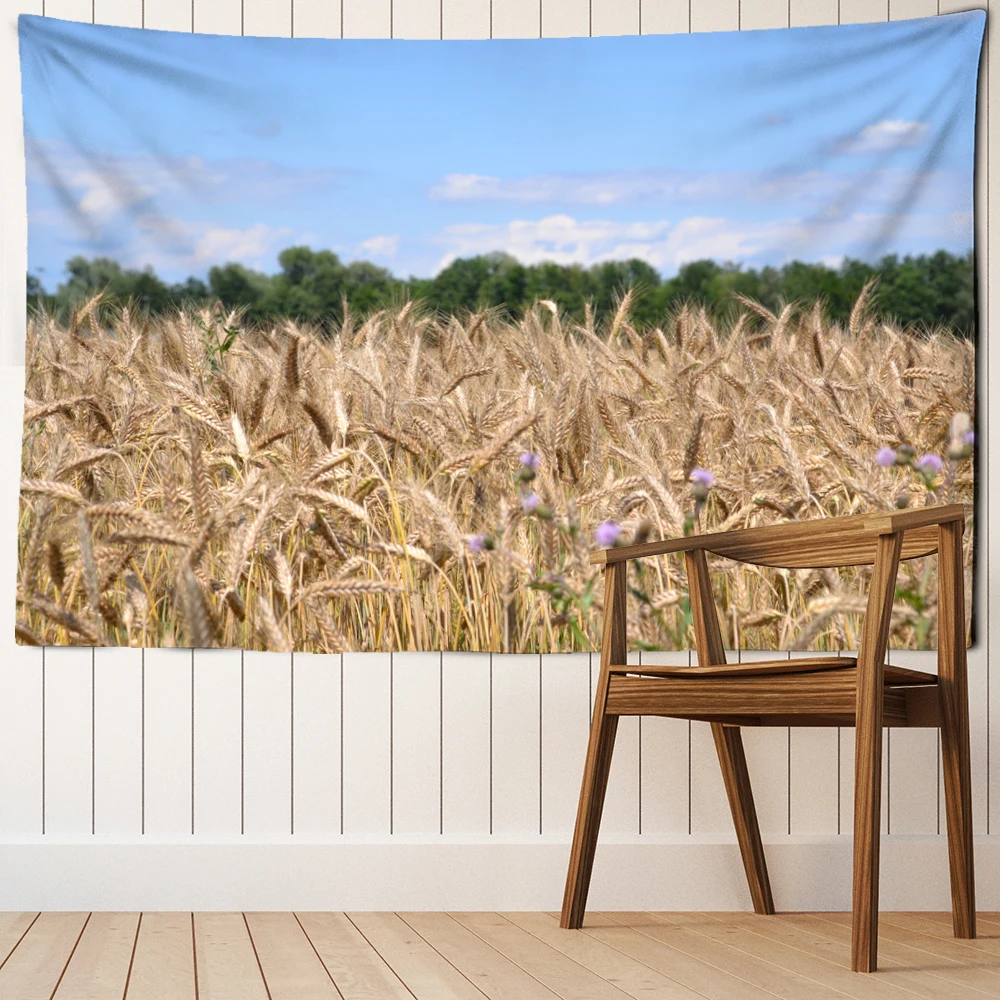 

Wheat Field Scenery Tapestry Wall Hanging Hippie Tapiz Boho Style Mysterious Home Wall Decor Background Cloth