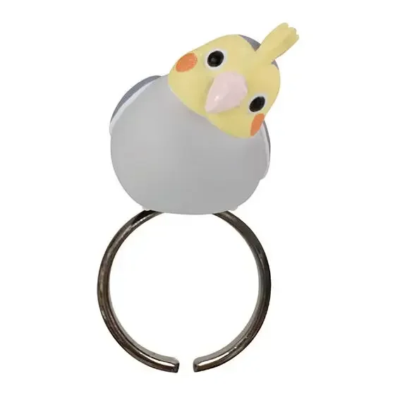 Japanese Genuine Gacha Scale Model Bird In A Cage Ring Parrot Adjustable Ring Collection Ornament Action Figure Toy