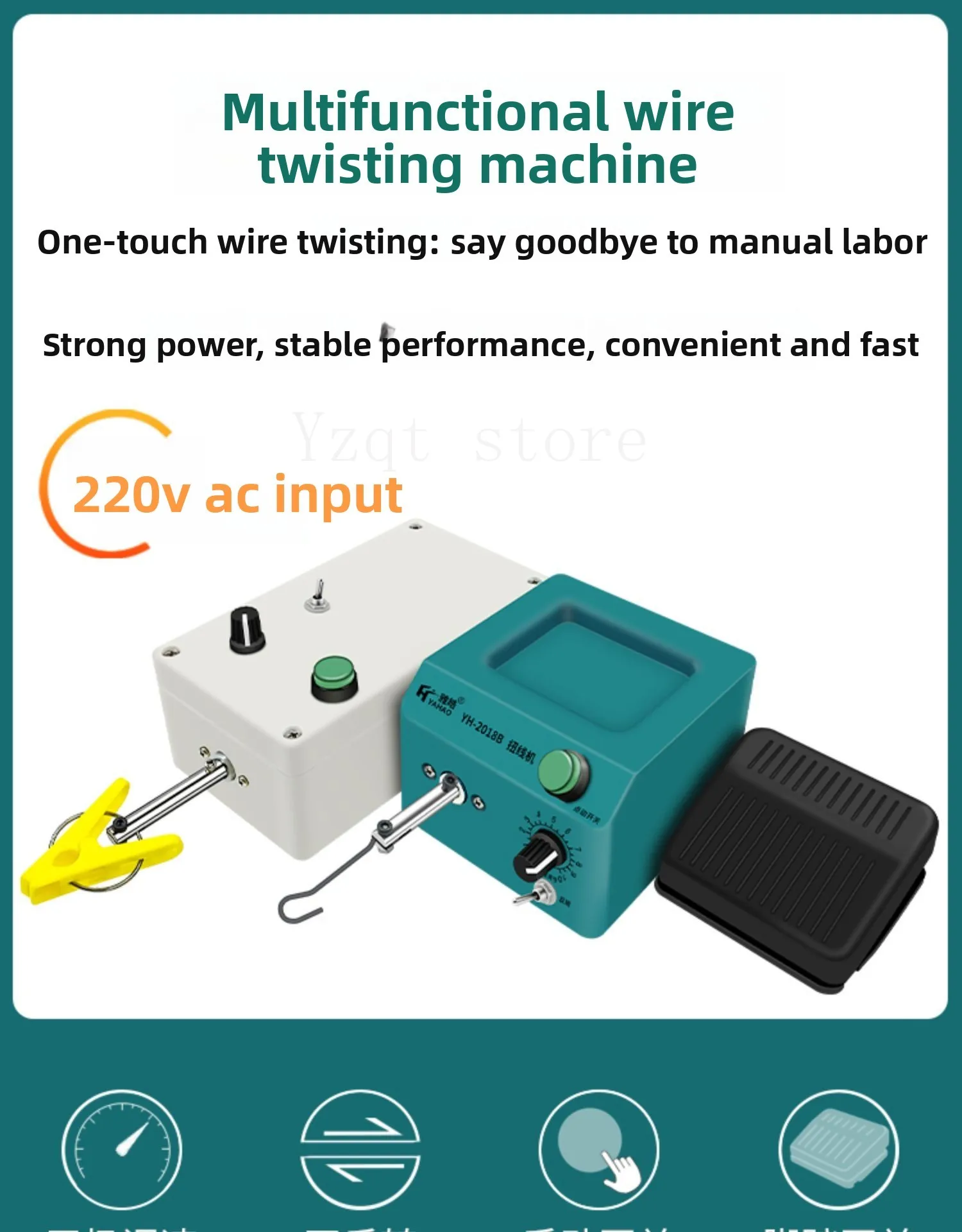 

Многофункциональный станок для скручивания проводов. Скручивание экранированных проводов с возможностью реверса и регулировкой скорости вперед. Малогабаритный электрический.