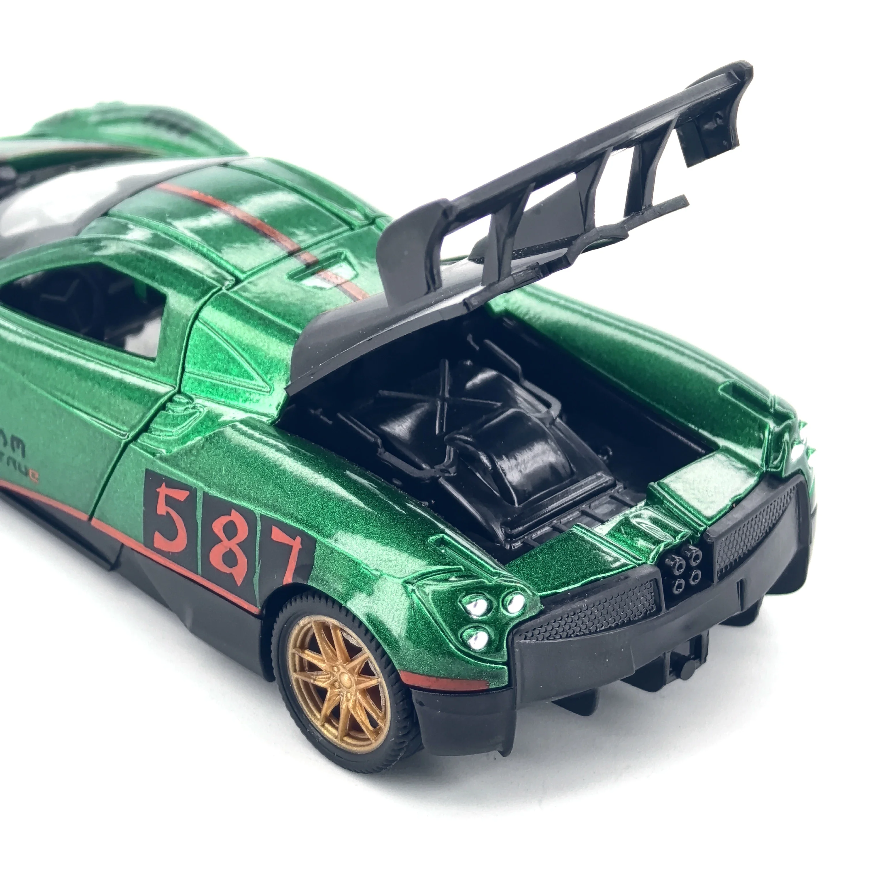 Alloy Car Toy with Opening Doors Children's Play Vehicle Realistic Racing Sports Car Pullback Function Model Car