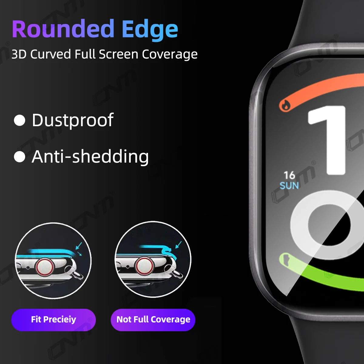 Displayschutzfolie für Xiaomi Redmi Watch 6 Active / Lite HD Kratzfeste Vollflächige Schutzfolie Zubehör (Kein Glas) – Detail 2