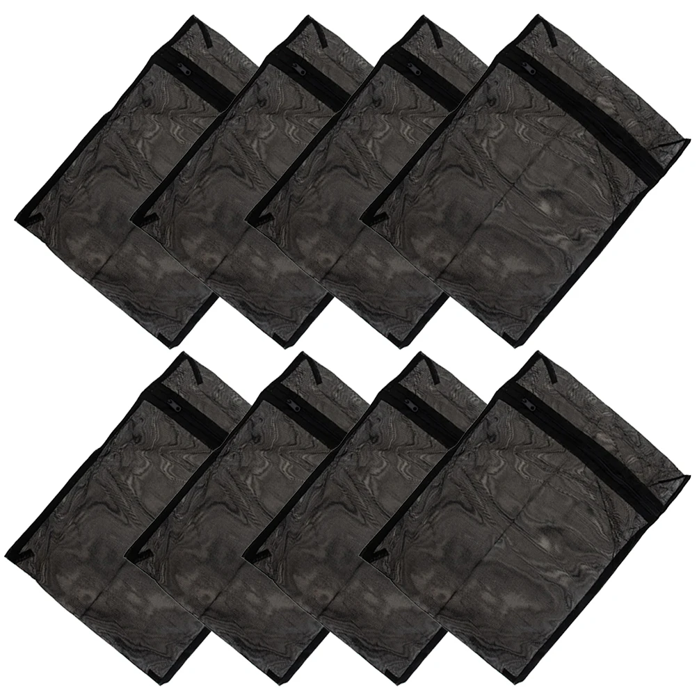 

8pcs Black Laundry Bag Fine Mesh Protective Net for Clothes Underwear Socks Gloves Travel Storage Organizer