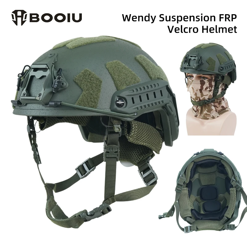 booiu-casque-tactique-frp-velcro-casque-balistique-coupe-haute-avec-suspension-wendy-bouton-reglable-airsoft-double-casque-interieur