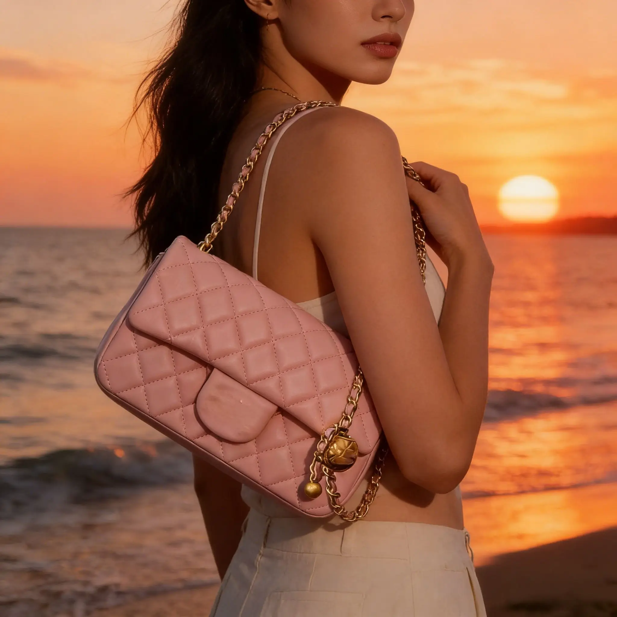 

New Genuine Leather Quilted Bag, Women's Handbag, Street Fashion Shoulder Bag, Crossbody Bag Luxury Handbag