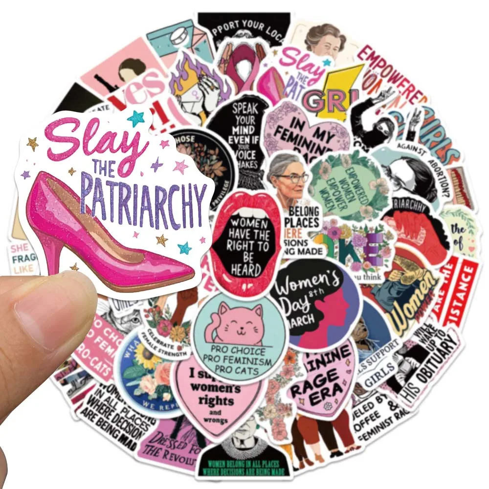 50Pcs Feminist Empowerment Stickers Girl Power Positive Quote Vinyl Decals For Daily Items Home Dorm Aesthetic Decor