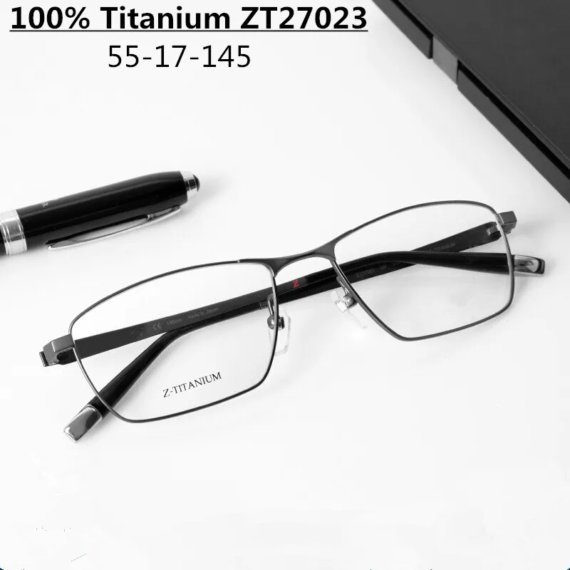 Japanese Brand Design Pure Titanium Ultralight Glasses Frame Men Square Business Eyeglasses ZT27023 Women Eyewear Spectacles New