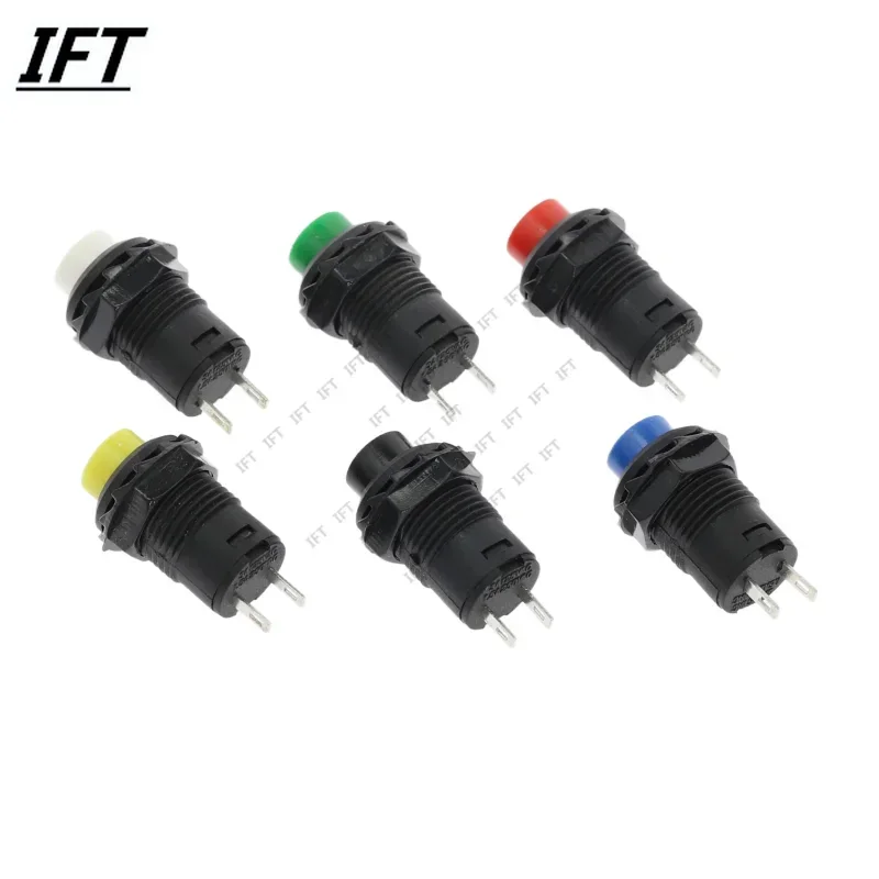 6pcs 12mm self-locking Momentary push button switches 3A /125VAC 1.5A/250VAC Minitype Push Button Switch DS-227 427 DS-228 428