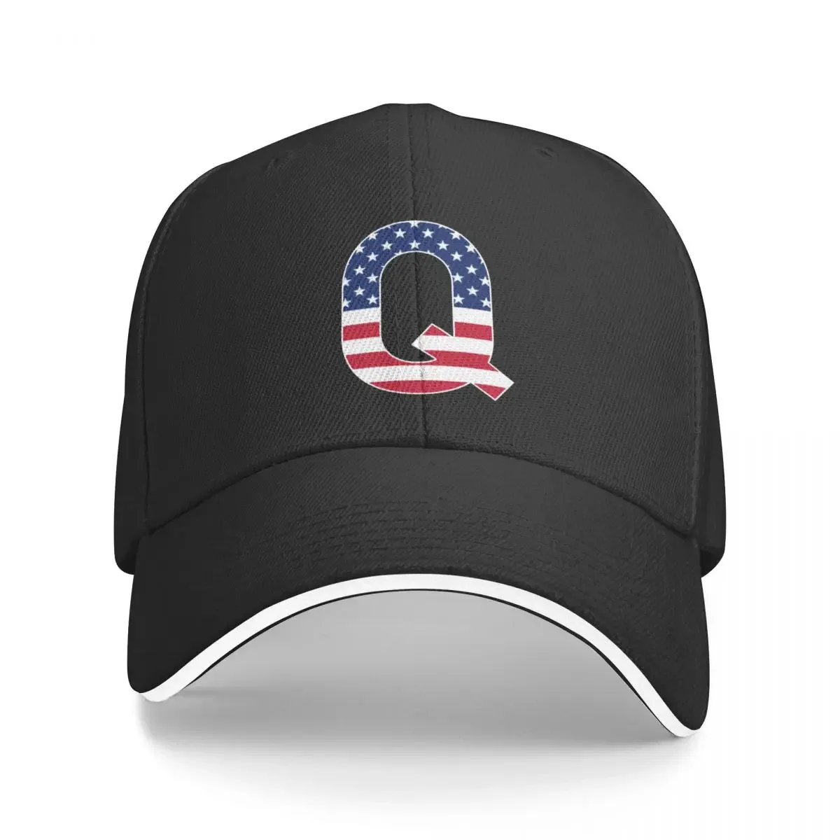 

Letter Q Capital Alphabet Q American Flag Gifts Baseball Cap summer hat Ball Cap Gentleman Hat Military Cap Man Female Men's