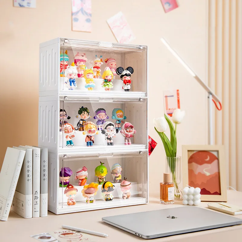 Acrylic Blind Box Bubble Mart Organizer Doll Toy Container Model Display Storage Shelf Figures Display Case Garage Container