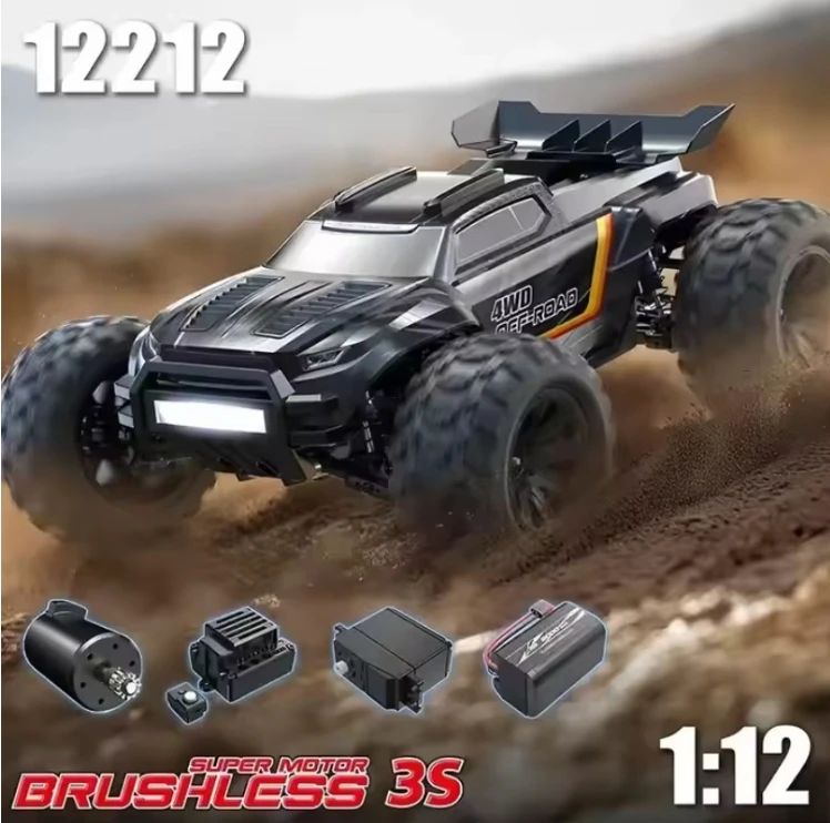

MJX 1:12 12212 Автомобиль с дистанционным управлением 58 км/ч Monster Truck RC Полный привод 3S Высокоскоростной бесщеточный для взрослых/детей Игрушки в подарок