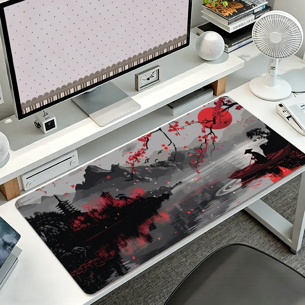 Japan Mount Fuji Cherry Blossom Mouse Pad Non-slip Thickened MousePad Student Gaming Lockedge Office Cushion Large Writing