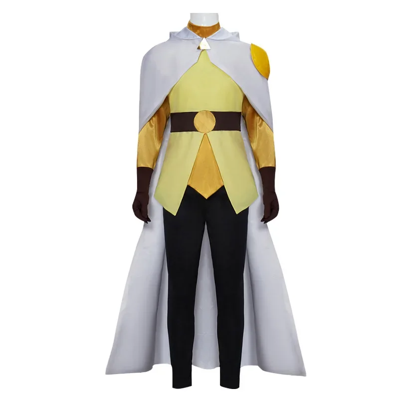 Anime American TV Series Owl House Luz Hunter Cosplay Costume White Cloak Cape Uniform Full Set Man Halloween Carnival Suit AS63