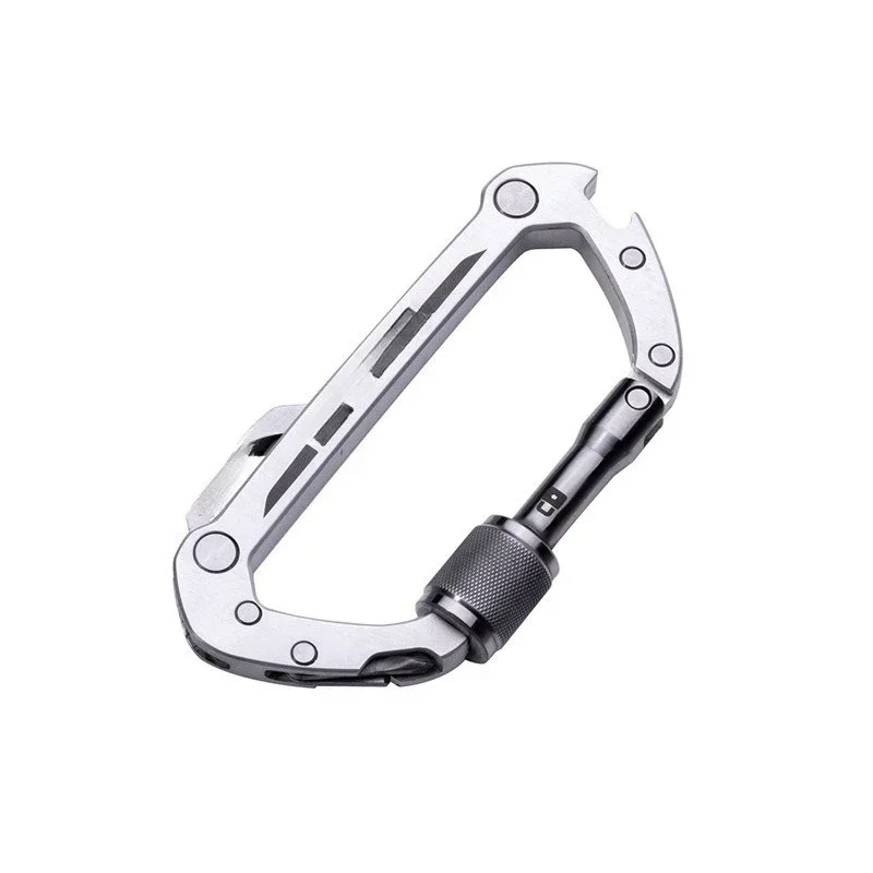 Multifunctional combination outdoor tool knife portable quick hanging self-defense titanium alloy mountaineering buckle