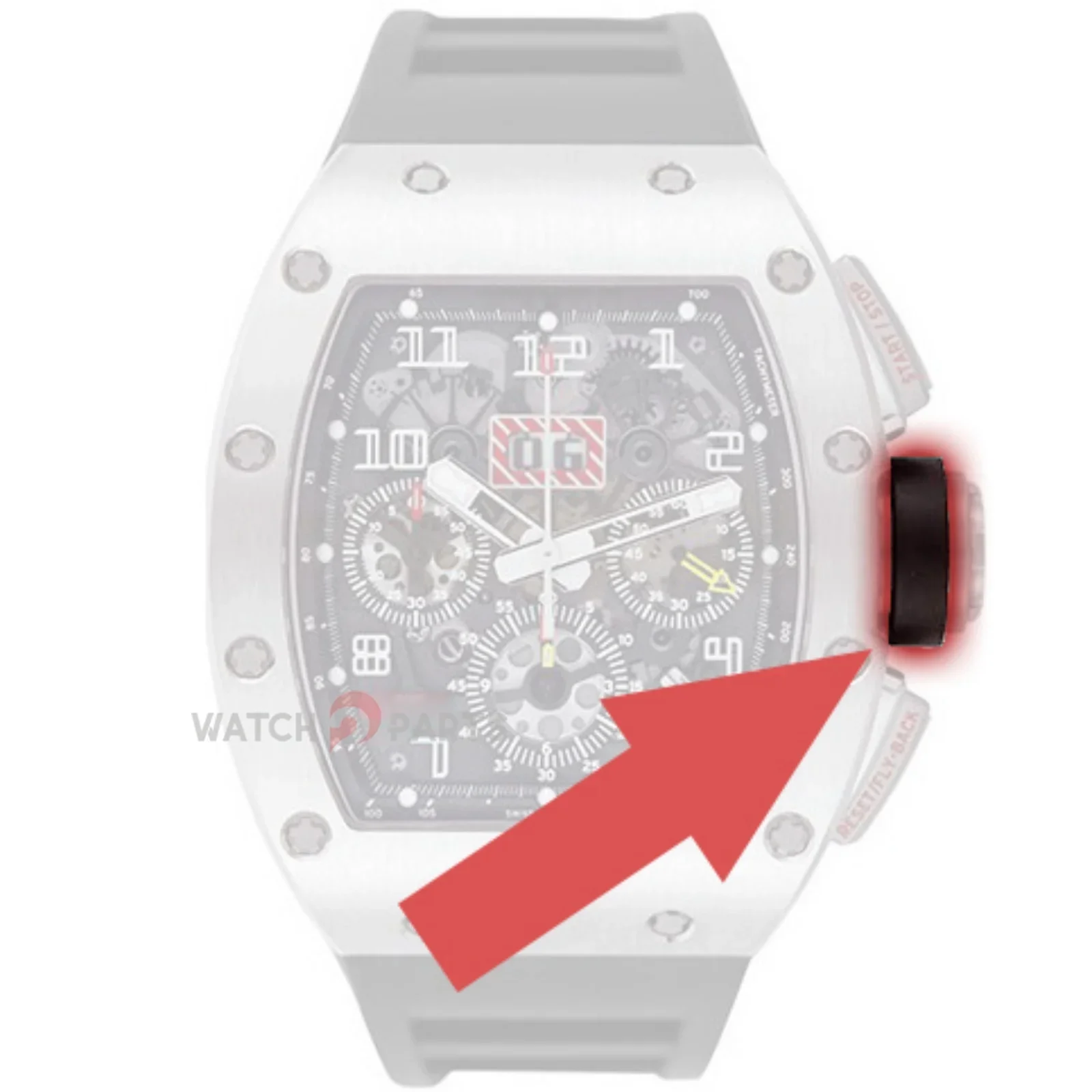 Watch Crown Fluorine FKM Rubber Ring for RM Richard Mille RM011 RM035 RM010 RM055  Original Authentic Watch