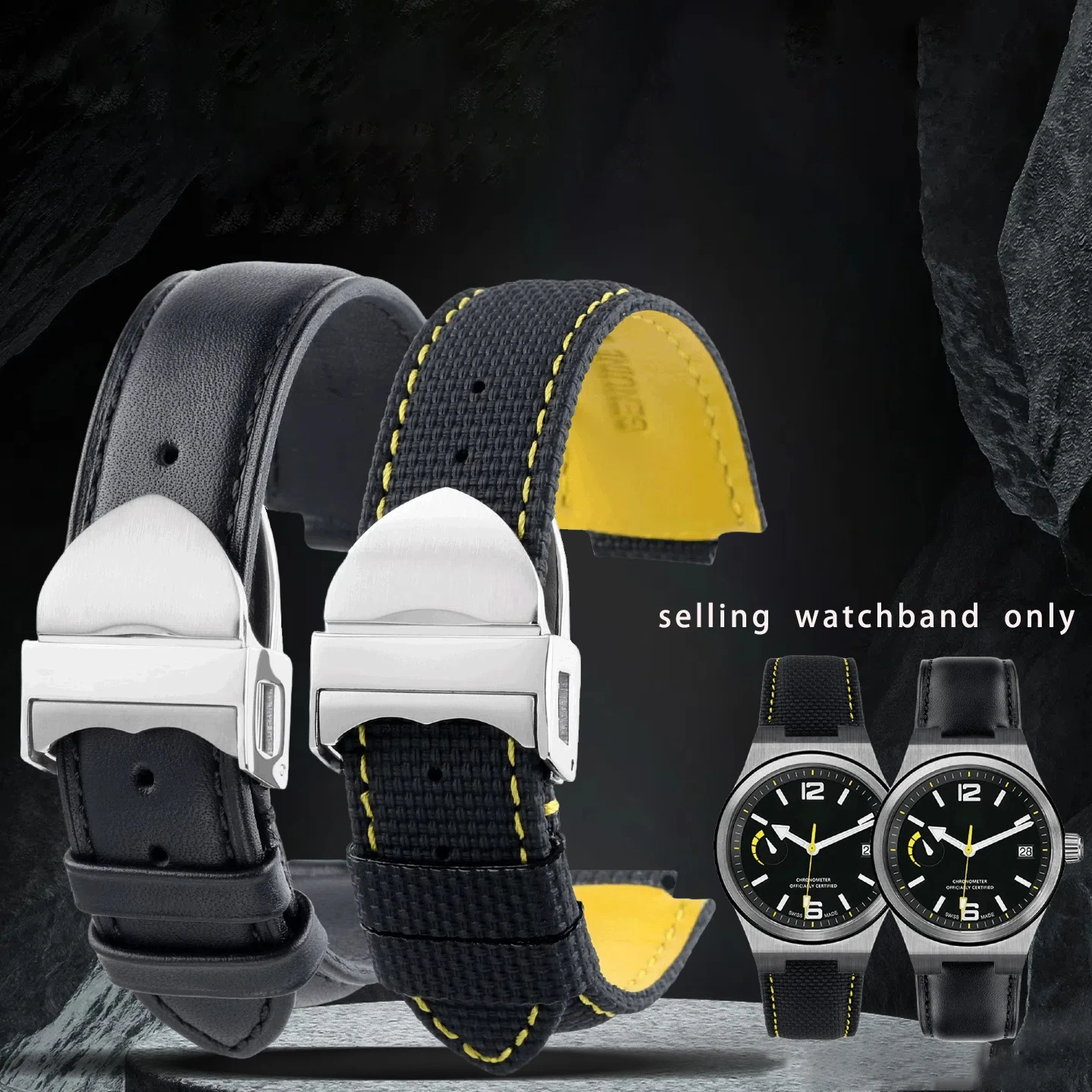 

Convex mouth genuine leather watch strap for Tudor genuine leather watch strap Emperor M91210N North Flag Flag Type Convex Mout