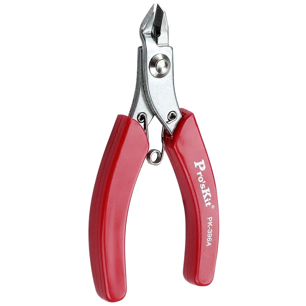 Imagem -02 - Alicate de Corte Diagonal de Proskit 1pk396a com Cabo Vermelho para Corte de Agulha Aço Inoxidável