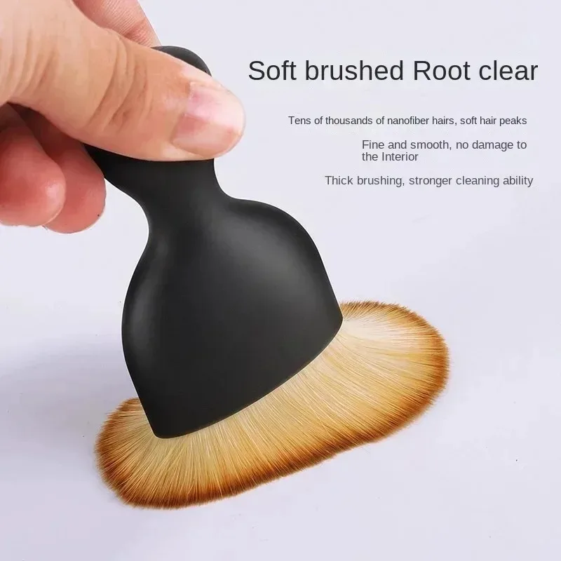 Car Interior Cleaning Brush Conditioner Air Outlet Soft Fur Clean Brushes with Shells Crevice Dust Removal Detailing Brush Tools