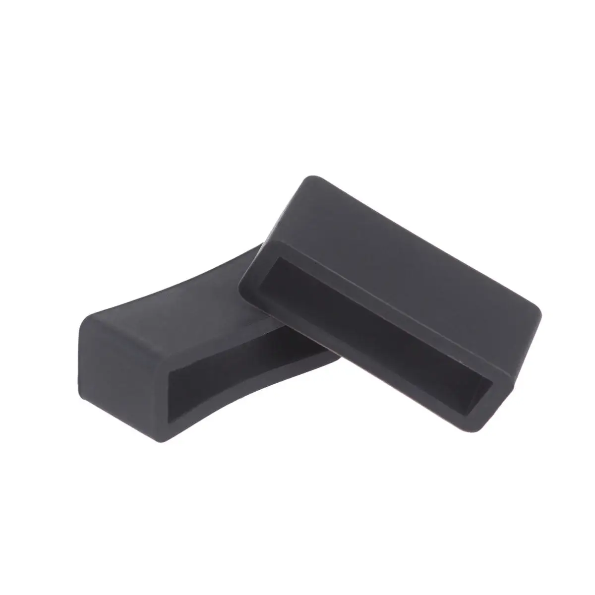 2Pcs 22Mm Sturdy Flexible Silicone Watch Band Ring Comfortable Secure Strap Holder for Smartwatches Replacement Black