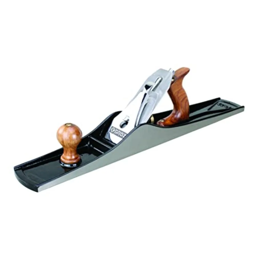 

No. 6 Fore Plane Hand Planer, 60mm Cutter 18" Length, Cast Iron Body with Adjustable Frog, Hardened Steel Blade, for Flattening