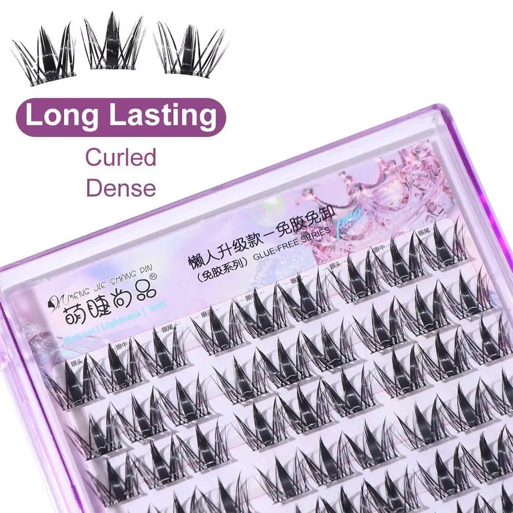

Sweet Self Adhesive False Eyelashes Comic Eye Curled Glue Free Fake Eyelashes Long Lasting DIY Individual Fake Eyelashes Daily