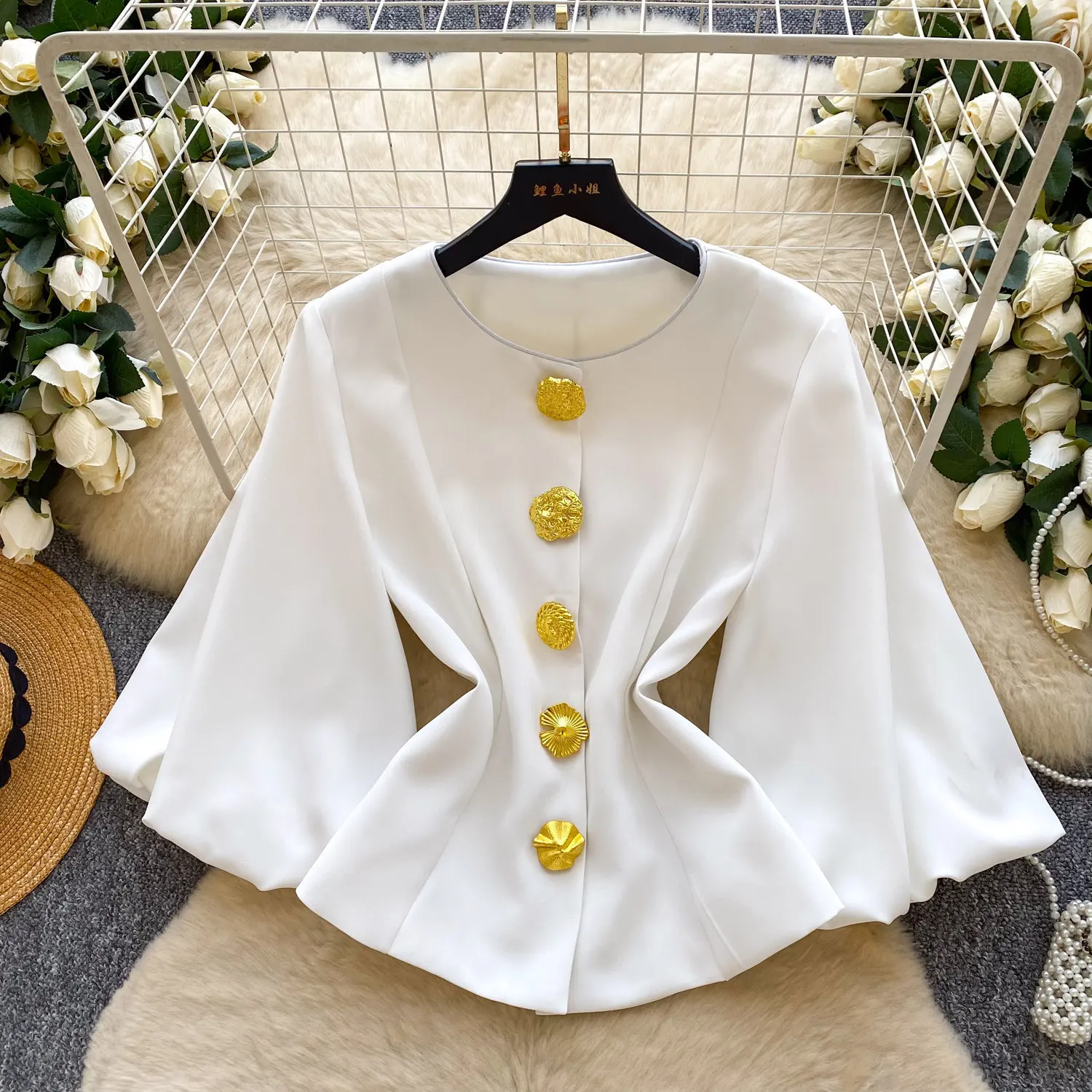 

Coat Women Mid Length Coats Round Neck Jackets Full Sleeve Y2k Streetwear Work Casual Solid Elegant Splice Jacket 2026 Spring