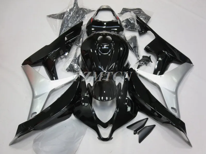 4Gifts New ABS Whole Motorcycle Fairings Kit Fit For HONDA CBR600RR F5 2007 2008 07 08 Bodywork Set Custom Black Silver