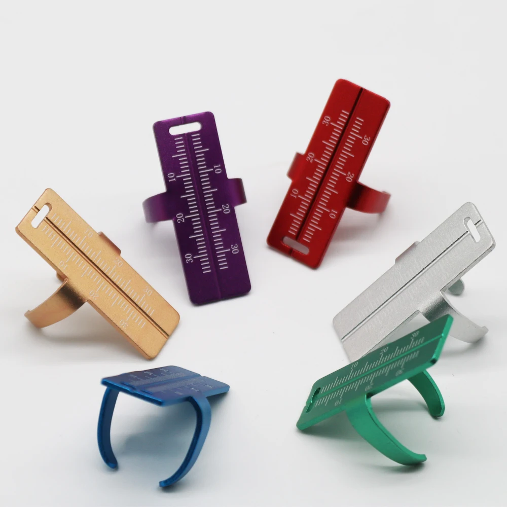 Règles Endo dentaires 6 couleurs, échelle de mesure de portée, règles endodontiques pour doigts, outils de dentiste, matériaux, règle Endo en aluminium