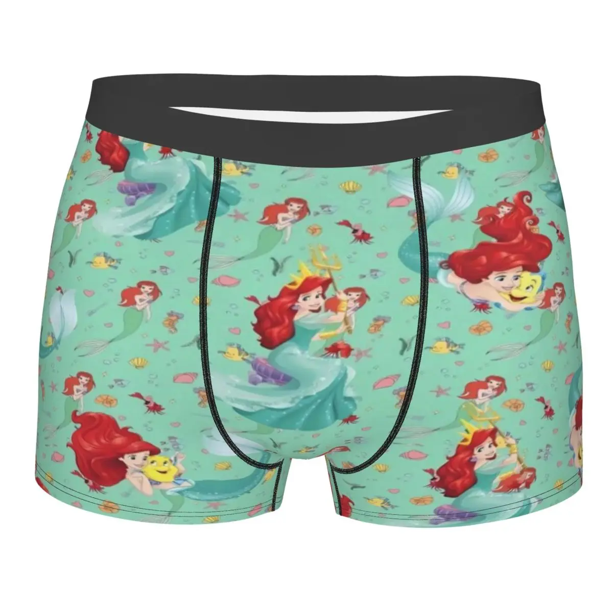 

Custom Male Fashion The Little Mermaid Cartoon Underwear Boxer Briefs Breathable Shorts Panties Underpants