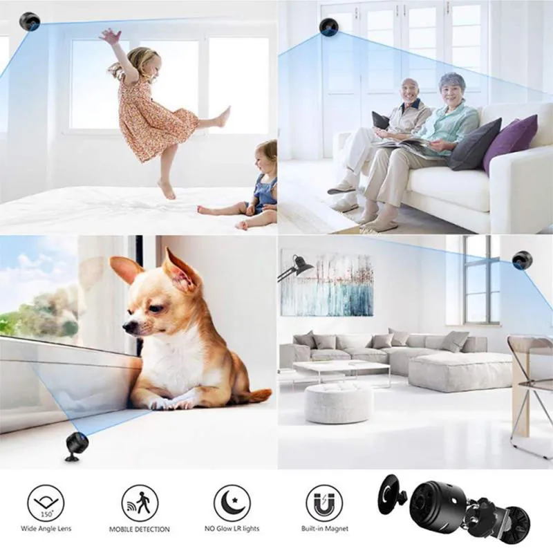 3PCS A9 Mini Camera Wifi Security Surveillance Camera HD 1080p Sensor magnetic IR Night Vision Web Voice Video Surveillance