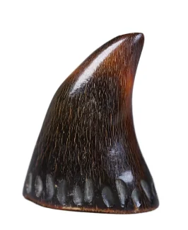 

Haired Rhinoceros, Yak, Bull Horn Handheld Ornament, Caviar Pattern Bull Horn Tibetan Style Gilded Ornaments